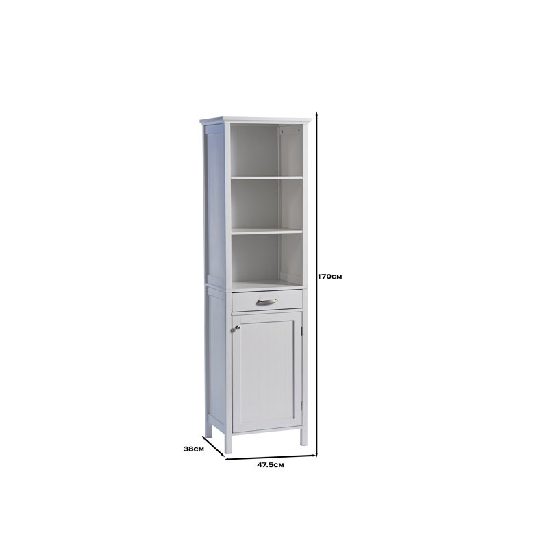 Tall Storage Bathroom Cabinet, White