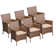 High-Density Polyethylene (HDPE) Wicker Premium All-Weather Wicker Dining Armchair with Cushion