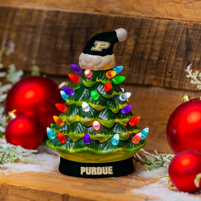 Purdue University 8" LED Ceramic Christmas Tree