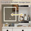 Farmhouse Vanity Desk with Sliding Mirror