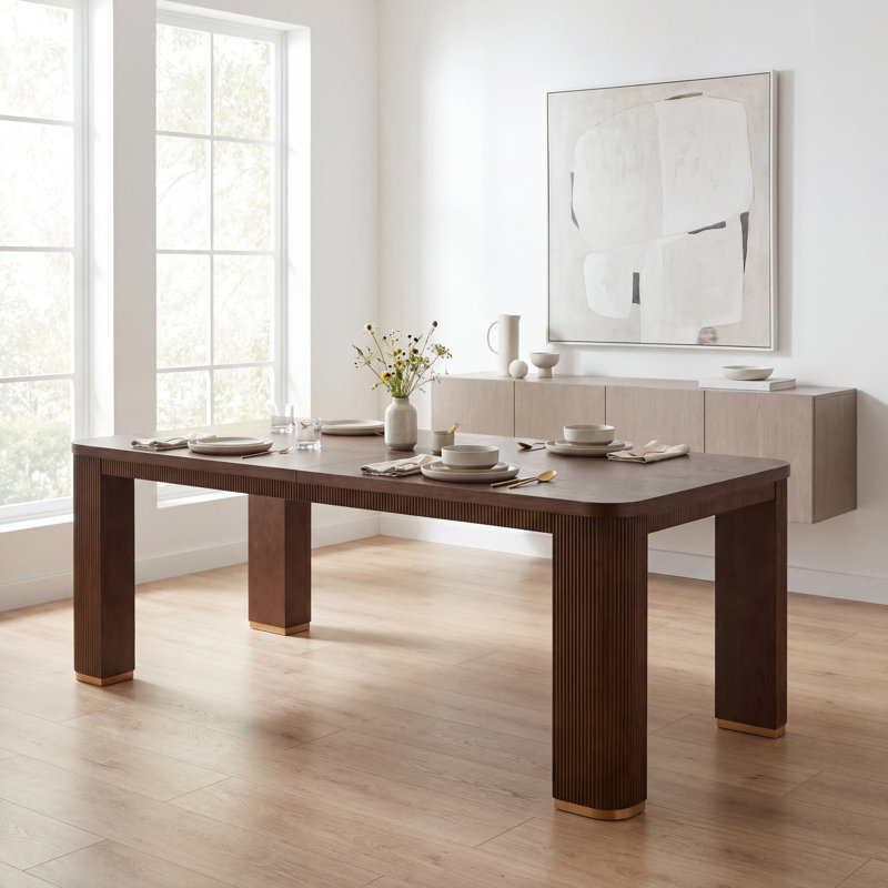 Table de salle à manger rectangulaire Chloe, Walnut