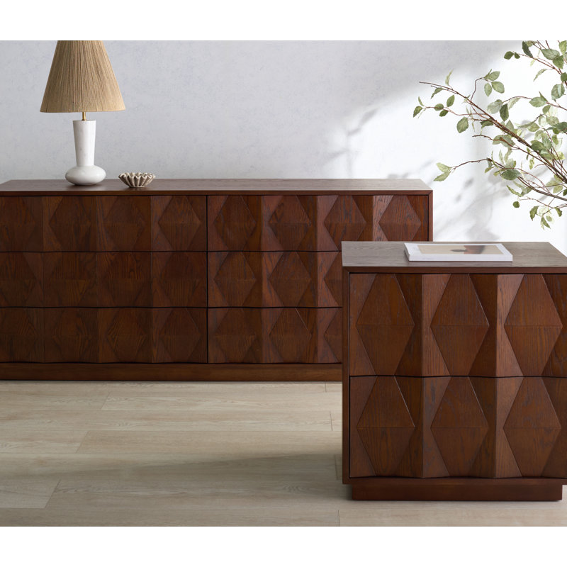 Ensemble de chambre à coucher 2 pièces Occie, Walnut