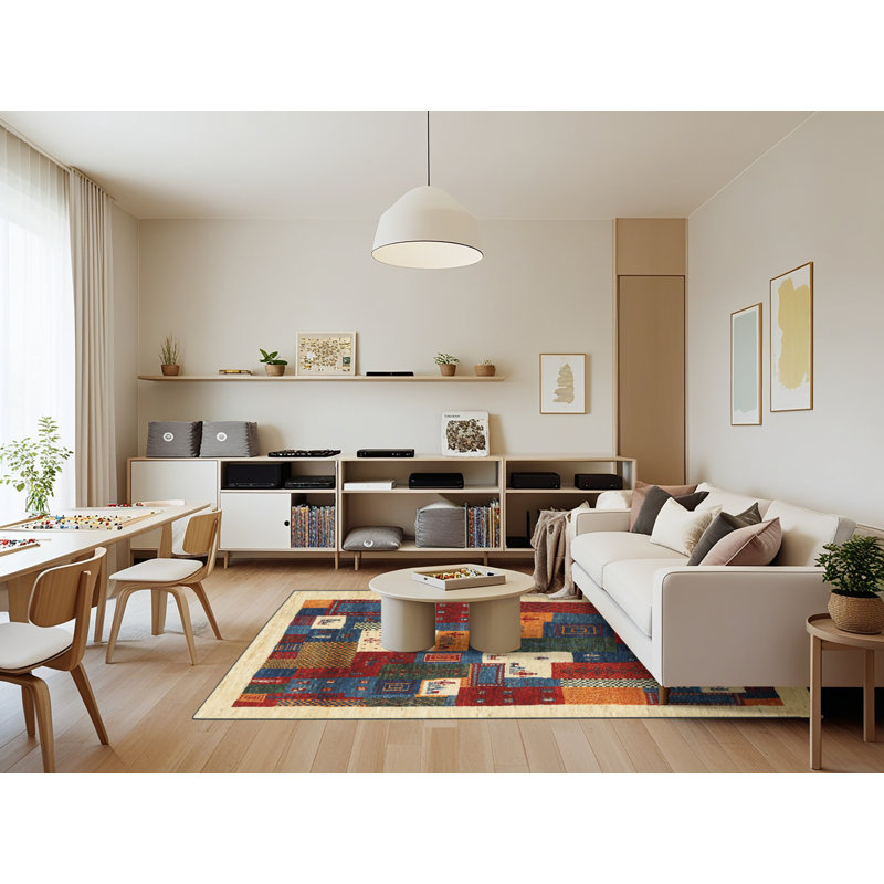 Tapis beige/brun/gris contemporain, Rectangle 7 pi x 9 pi
