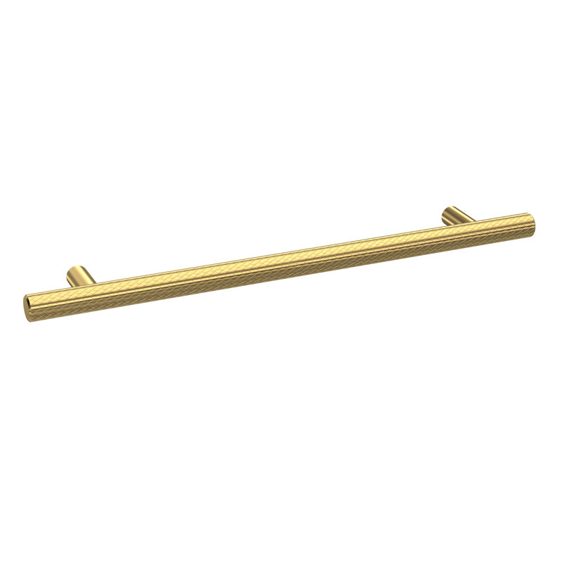 Knurled 19 1/6cm Centre Bar Handle, 19 1/6 cm, Brushed Brass