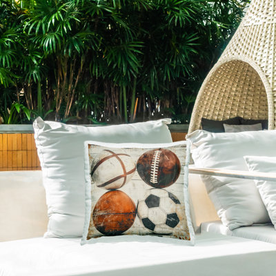 Coussin Rustic Sports Balls