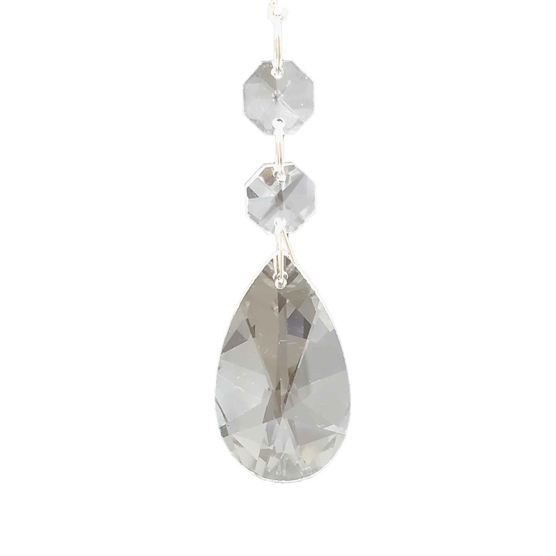 Ornement faîteau à facettes en cristal pendalogue