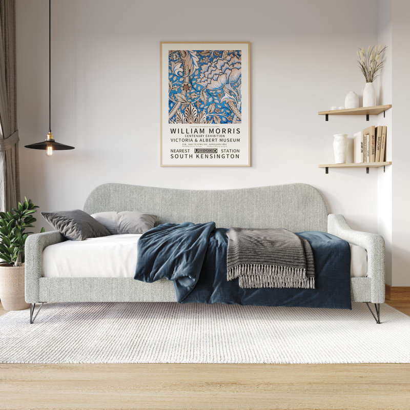 Birydiana Upholstered Daybed, Grey