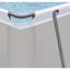 Steel Rectangle Frame Set Pool 99cm H x 200cm W x 400cm L , with Pump Included