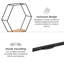 Gardner 5 Piece Hexagon Floating Shelf-11111911