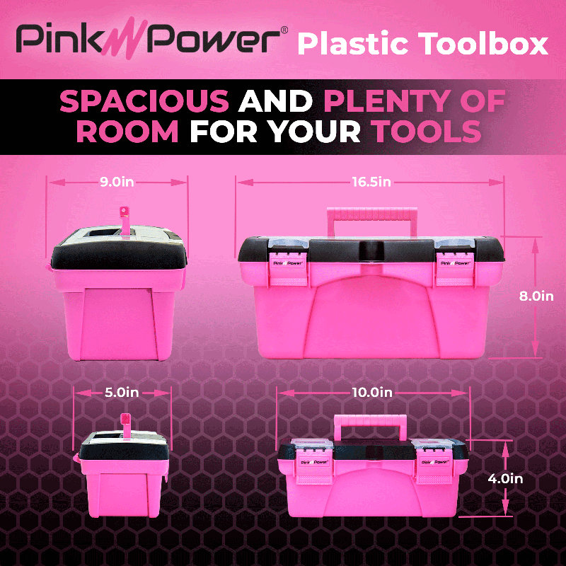 Ensemble de 2 boîtes à outils Pink Power Pink