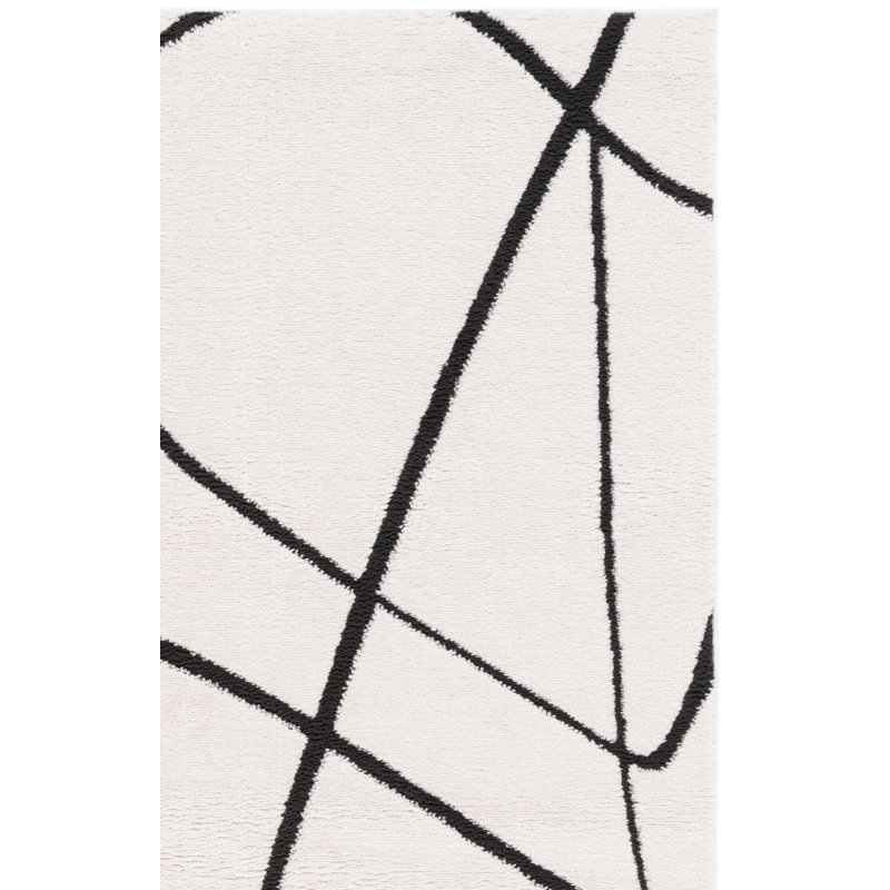 Tapis en polyester tissé à la machine Jerena, Carré 6 pi 7 po