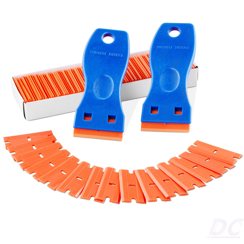 Plastic Razor Blade Scraper 2PCS Scraper Tool 120PCS POM Plastic Blades