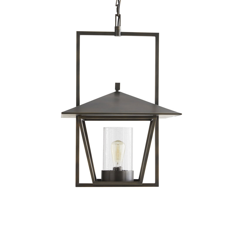 Temple 1 - Light Lantern Square Pendant, Aged Bronze