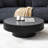 Ansel Round Pedestal Coffee Table with Ribbed Detailing-185893517-185893518