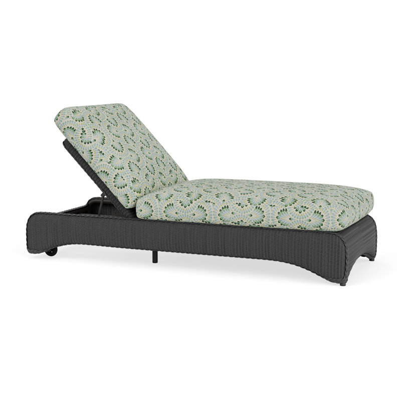 Loom Outdoor Chaise Lounge, Plume Spring, Hickory
