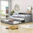 Palantoni Twin Size Wood Daybed with 2 Trundles and Slats-1375763692