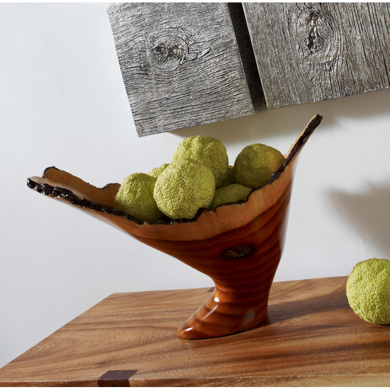 Burled Vase, Faux Wood