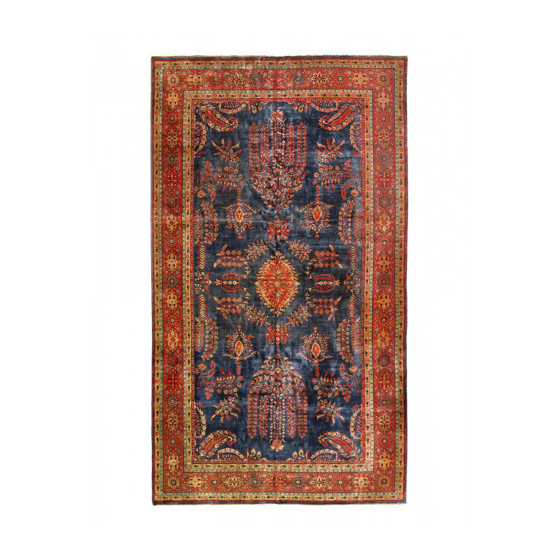 Tapis en laine d'agneau unique 17 pi 04 po x 10 pi Ishmul