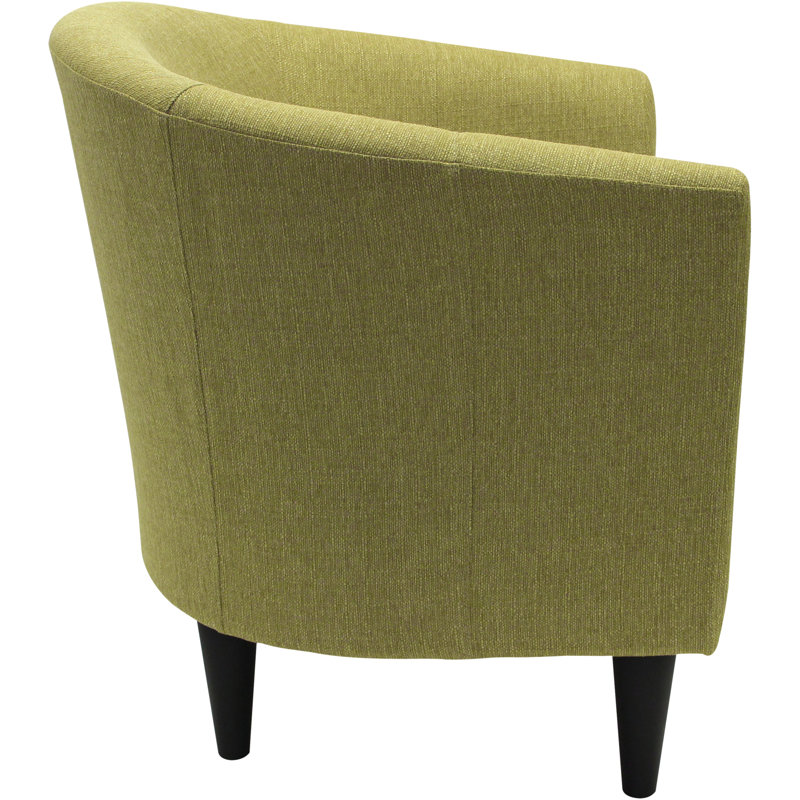 Fauteuil demi-tonneau l 31,5 po Kronos, Mélange de polyester kiwi Depalma, Noir