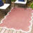 Manado Classic Cottage Two-Tone Scalloped Light Rose/Cream Indoor/Outdoor Rug-1236312047