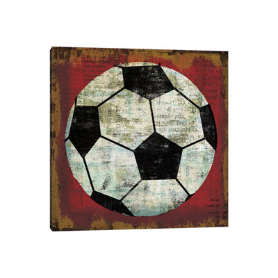 Ball IV On Red by Michael Mullan - Wrapped Canvas Painting