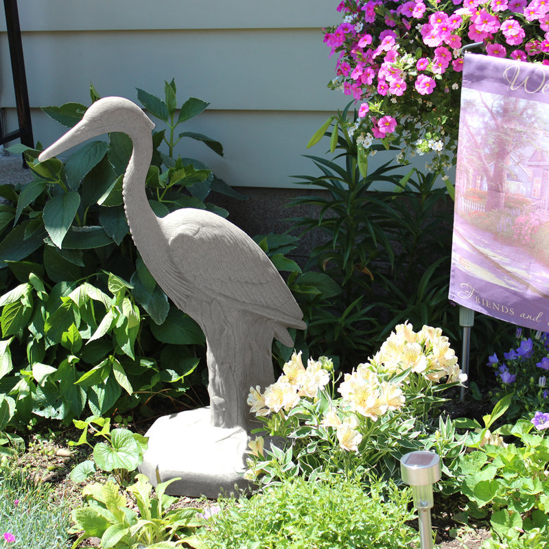 Statue héron oiseaux aquatiques, Granit