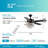 Elwer 52'' Ceiling Fan with Light Kit
