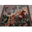 Tapis traditionnel en laine et en soie noué à la main vert de 3 x 4 pi 3 po Isfahan 600 KPSI
