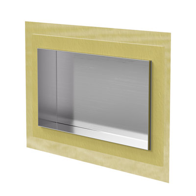 Niche de douche en acier inoxydable brossé de 16 po x 28 po Uni-Green, tablette de douche facile à installer