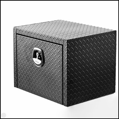 Boîte à outils pour dessous de caisse en aluminium de 24 pouces Boîte à outils robuste pour dessous de caisse Boîte à outils de rangement Boîte à filetage en diamant imperméable Idéal pour camionnette VTT Remorque
