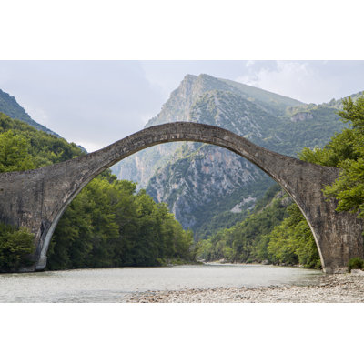 Stone Bridge Of Plaka - Wrapped Canvas Print