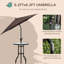 Ensemble de mobilier de patio 4 pièces, 2 chaises pliantes, parasol à angle réglable, table de salle à manger en verre trempé texturé Wave-595807876