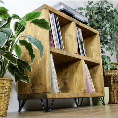 Solid Wood 90 cm H Media Shelves