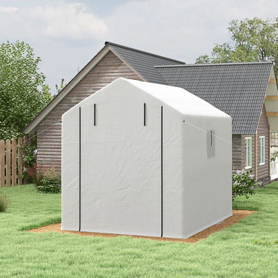 Serre avec porte grillagée et fenêtres Outsunny 8 pi x 6 pi x 7 pi Outsunny