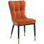 50cm H Tufted Velvet Upholstered Metal Upholstered Back Side Chair-471372713-502091318