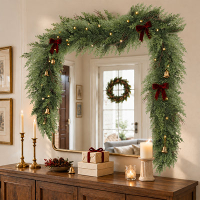 15"Christmas Norfolk Pine Garland Greenery