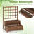 Raised Garden Bed w/ Trellis w/ Drainage Holes Legs Twisting Rope for Backyard