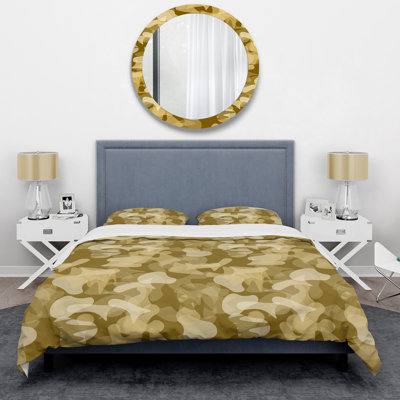 Ensemble de housse de couette brun et jaune Camouflage - Cabin & Lodge