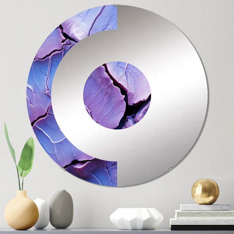 Kinh - Miroir mural demi-cercle, 23,6 po x 23,6 po