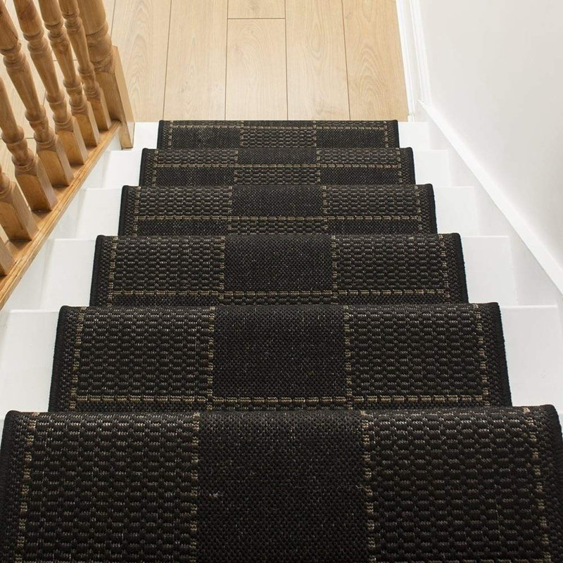 Stair Runner Alturas Geometric Hand Woven Indoor / Outdoor Area Rug, Runner 450cm x 66cm
