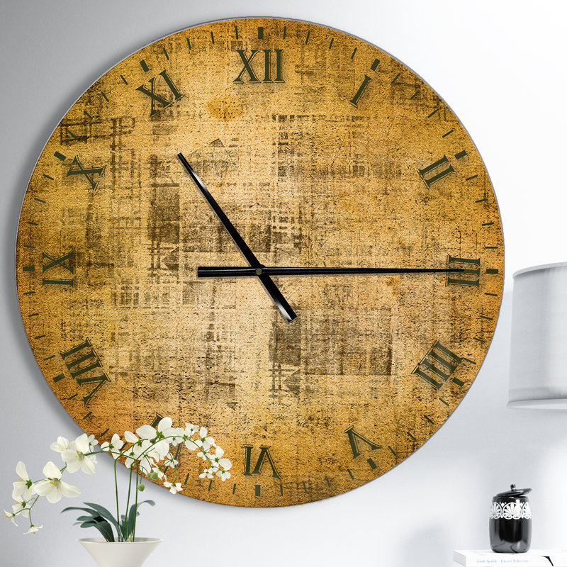 Horloge murale rustique Swigart Farmhouse Designart, Moyen
