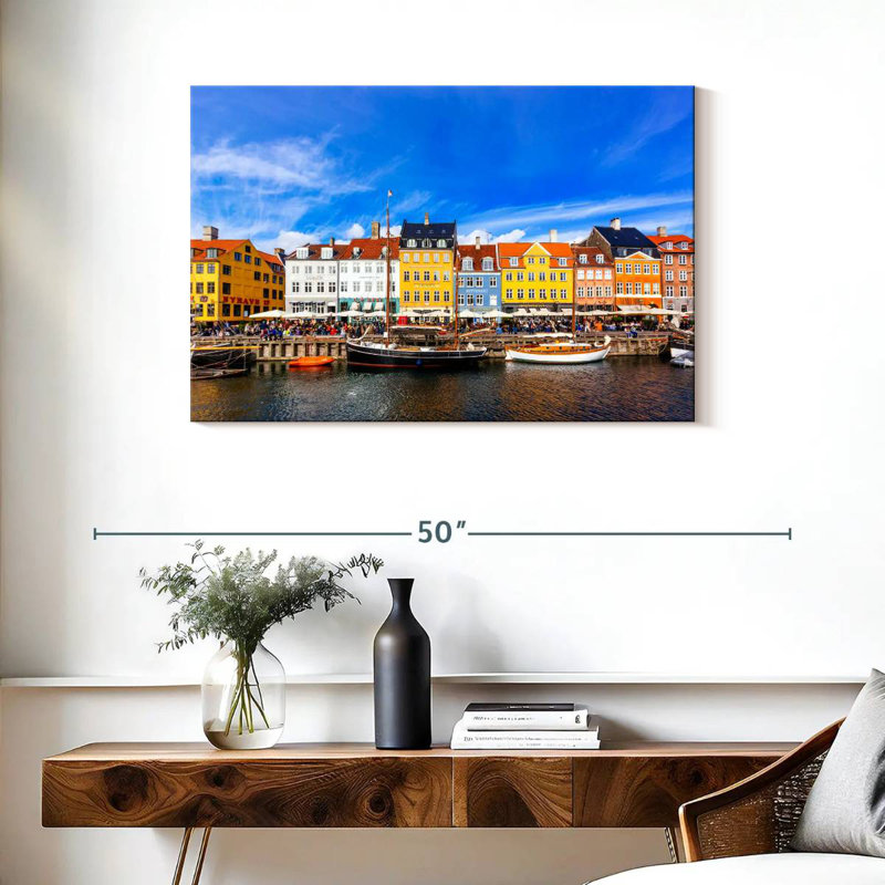Ravi au port de Nyhavn, H 24 po x l 36 po