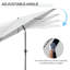 Parasol de marché rond 10 pi x 8 pi, parasol de patio, blanc-97867319