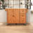 51.2'' Kitchen Island Cart With 2 Adjustable Shelves, 3 Drawers, Spice Rack, Mobile Kitchen Storage Cabinet With Lockable Wheels-2034297923