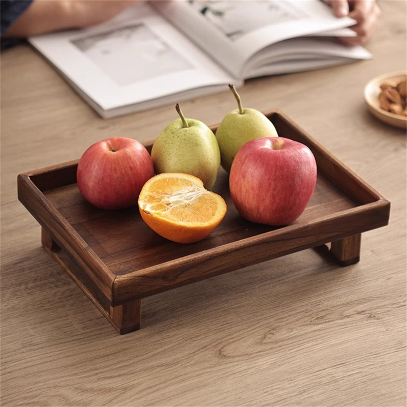Shyleigh Solid Wood Tray, 3.15" H x 8.66" W x 12.6" D