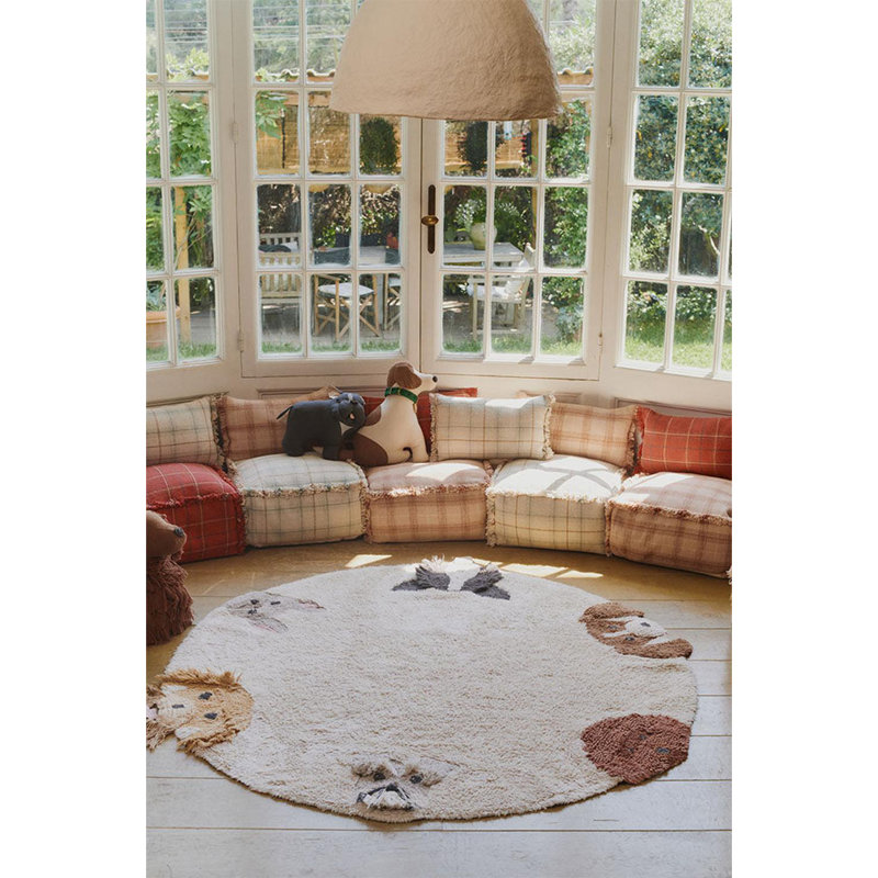 Wouf Wouf! Square Pouf, Rose