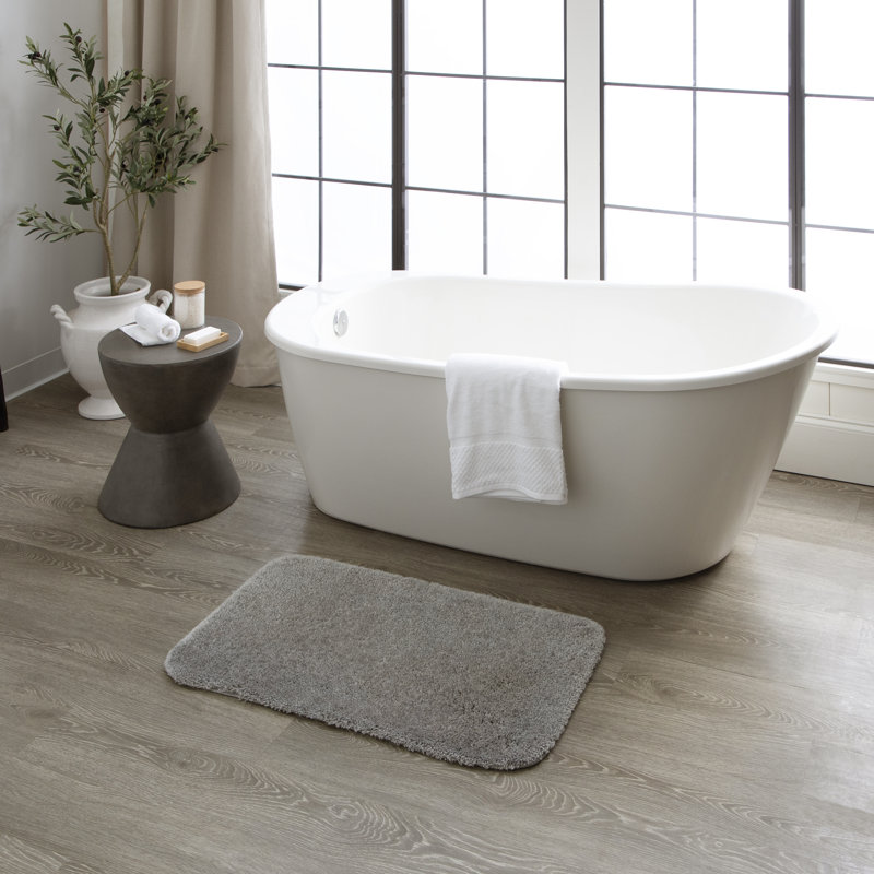 Tapis pour salle de bain Galena, L 24 po x L 40 po, Bleu diamant