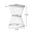 Table d'appoint moderne blanc mat, design compact en fer pour un usage domestique