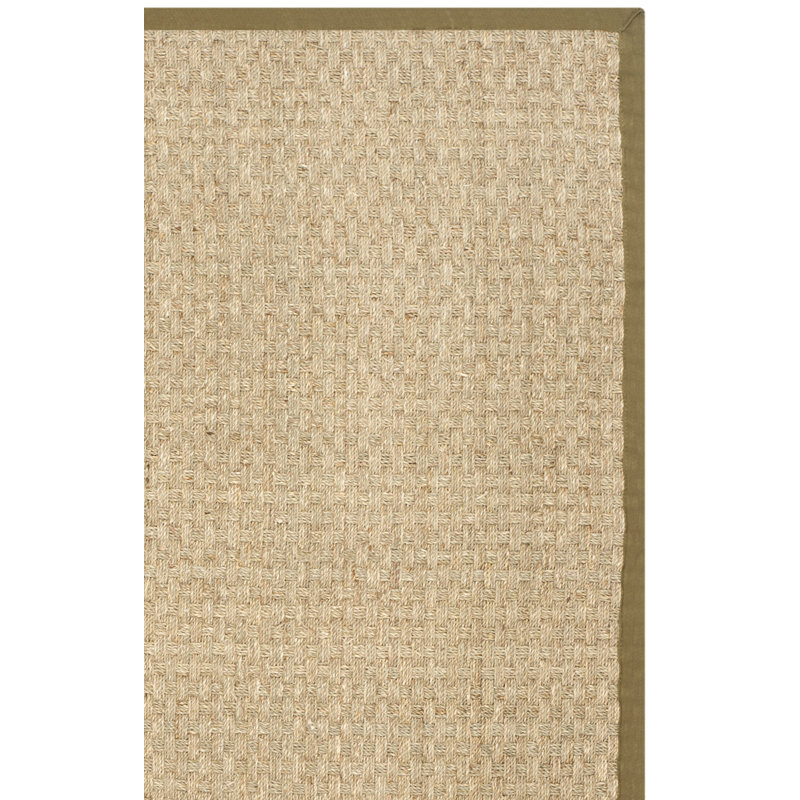 Tapis naturel / olive en lattes de bambou / olive, Rectangle 2 pi 6 po x 4 pi