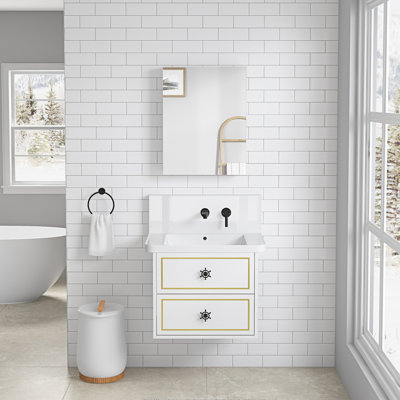 Armoire à pharmacie de salle de bain l 20 po x H 26 po - Miroir biseauté, ouverture à droite, rangement généreux, bois d'ingénierie, réflexion claire, charnières à fermeture silencieuse, miroir de 20 po à 26 po, espace intérieur spacieux